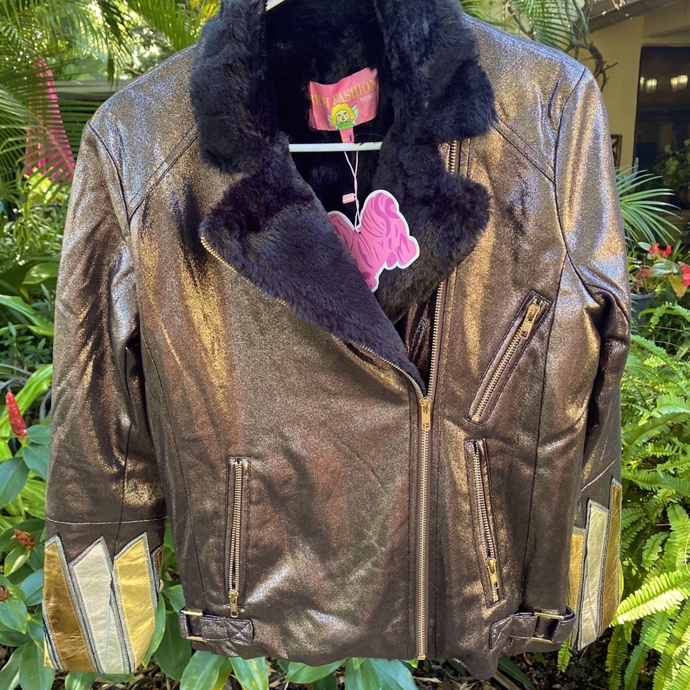 Bomber Jacket metallic fabric Glittering S
SALE